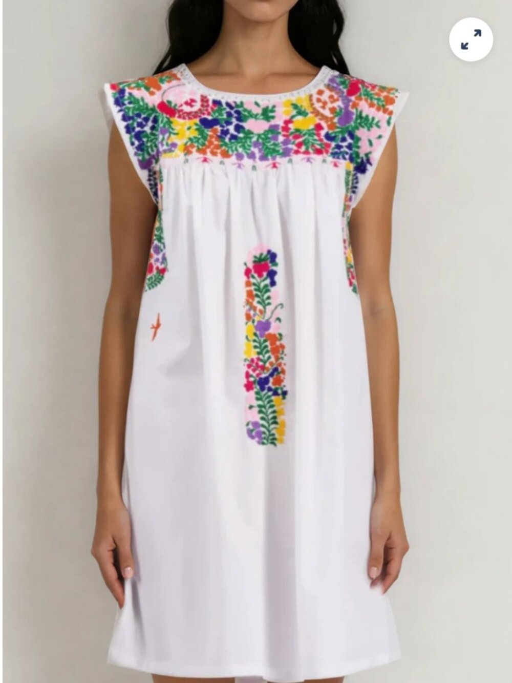 Mi Goldrina Flores Classic Fiesta Short Dress
